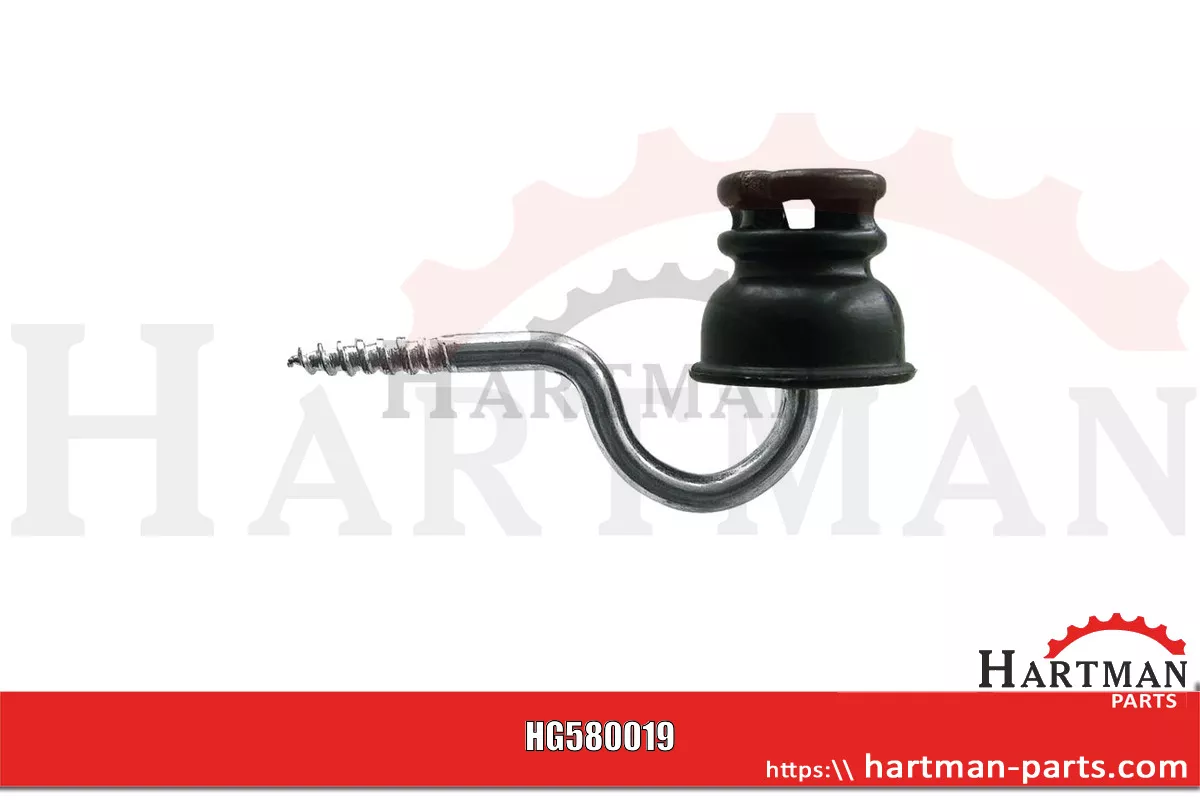 Izolator pierścieniowy wytrzymały, czarny, wspornik 5,3 mm, z krzyżem