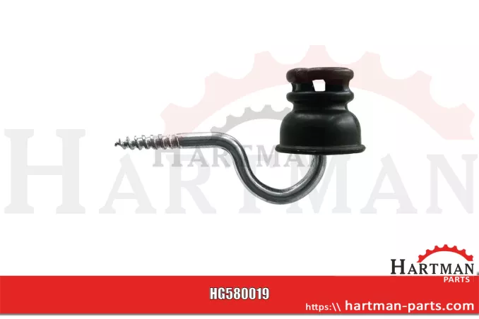 Izolator pierścieniowy wytrzymały, czarny, wspornik 5,3 mm, z krzyżem