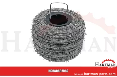 Stalowy drut kolczasty ocynkowany, Ø 1,7 mm, długość ok. 500 m, paleta