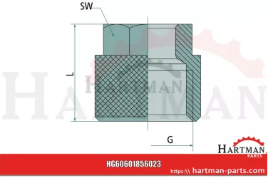 A-ÜM-8/6-M12x1-MSv v - nakrętka złączna