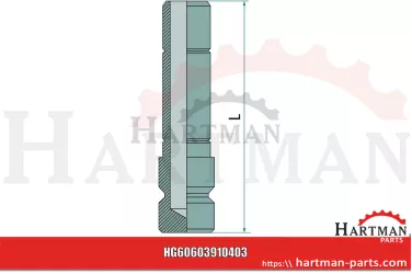 Prosta wtyczka zamykająca BK-VS-8-MSv metal, 8 mm