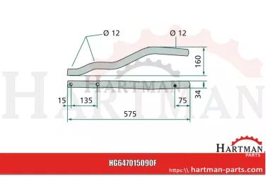 Ramię palca prawe 015090