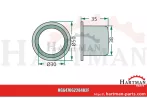 Łożysko ślizgowe z kołnierzem 7006228402, 06228402, 70+    0622 8402,