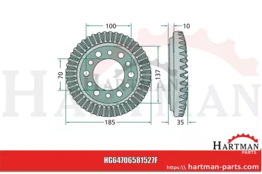 Koło talerzowe 45 zębów VF06584598, 06581527, VF06581527, 06584598