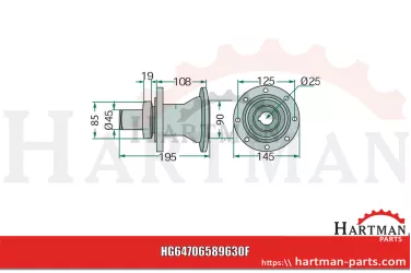 Piasta bębna z łożyskiem 6209 2RS C3 7006589630