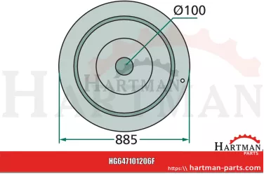 Talerz ślizgowy 496241, 476025, 101206, FEL101206