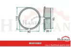 Łożysko ślizgowe z kołnierzem 131683, BMB/L 9030, FEL131683
