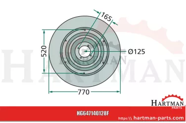 Talerz ślizgowy 496100, 140128, FEL140128