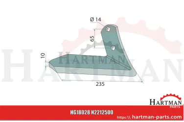 Redlica skrzydełkowa prawa H2212501, H2212500