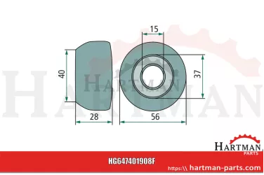 Rolka jezdna 401901, 401910, 00401908, 00+ 401.908