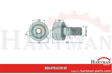 Rolka toczna 933201.0, NUKR 35 A