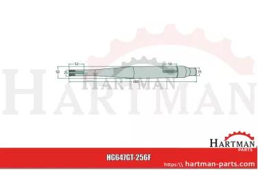 Wałek napędowy VGGT-256, GT-256