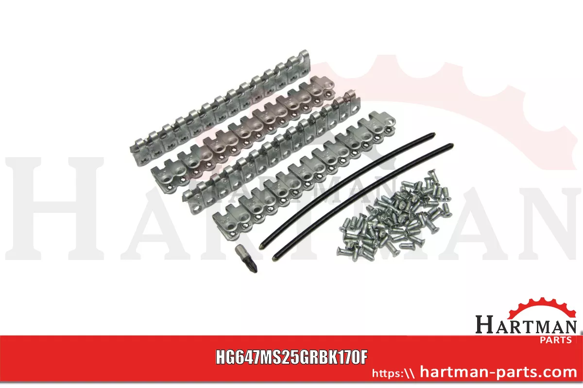 Złącze paska MS25 2 łączniki o długości 170 mm, z 60 śrubami Ø 4 x 12