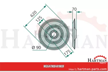 Talerz ślizgowy XD441K0, VGXD441K0, XD-441