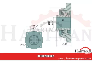 Lagereinheit kpl. wewn. Ø - 40 mm 52563800