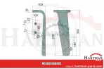 Ząb brony aktywnej prawy, z powłoką 350 x 110 x 14 mm 52552410, 525.52