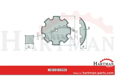 Talerz płytki ząbkowane, Ø 660 x 8 mm 117122