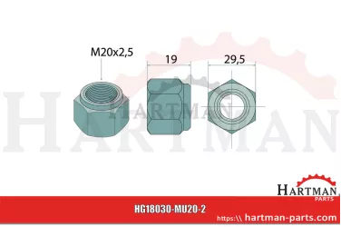 Nakrętka M5 M20x2,5 10.9