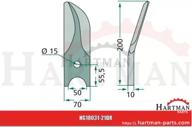 Krój nożowy prawy 99000131