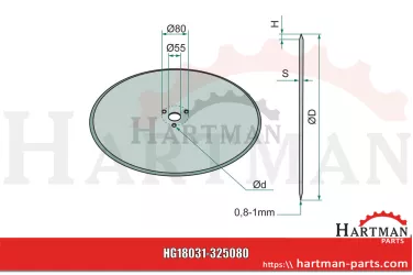 Krój tarczowy gładkie, Ø 250 x 4 mm 31-325080