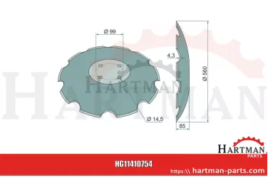 Tarcza Cloverleaf Ø 660 x 6