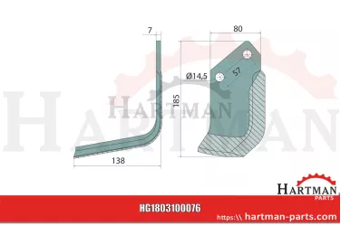 Protractor beschichtet, links 422513