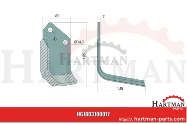 Protractor beschichtet, rechts 422512