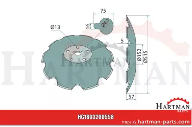 Talerz płytki ząbkowana 760020022