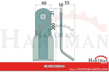 Nóż Y powlekana J2555004, 6060004