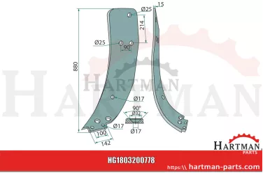 Zęby głębokiego spulchniacza lewa strona LAM706NM