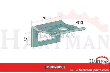 Uchwyt ze sprężyną wzmacniającą 40 x 10