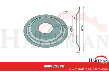 Pierścień DD Ø 600 x 4 mm P15186