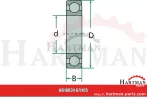 Łożysko kulkowe zwykłe 17 x 35 x 10 mm 671105, AC671105