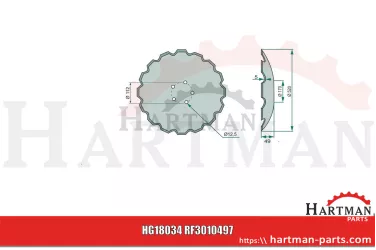 Talerz brony talerzowej Ø 520 x 5 mm 3010497, RF3010497