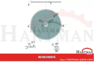 Tarcza noża gładkie 330 x 4 mm KL810921, 810921