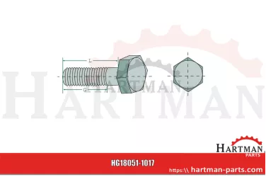 Śruba noża M14 x 1,5 x 50 mm 12.9 960D141550M