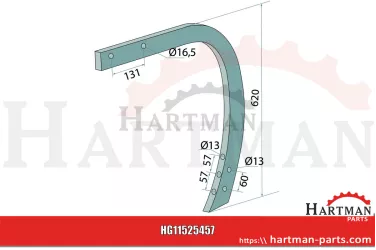 uchwyt 60x25 MK0A00285, D16612