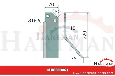 Ostrze frezujące lewa strona FM 6401 A