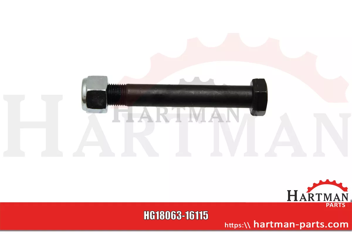 Śruba z nakrętką zabezpieczającą M16 x 1,5 x 115 mm 8.8 długość gwintu