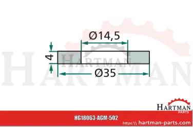 Tulejka dystansowa 14,5 x 20 x 17 mm 30024293