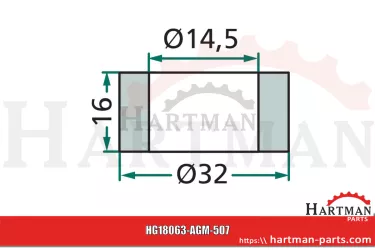 Tulejka dystansowa 14,5 x 32 x 16 mm 3000598