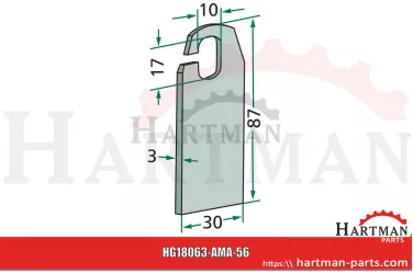 Nóż wertykulatora (skaryfikatora) 8356000