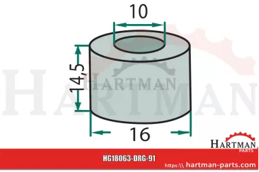 Tuleja 10 x 16 x 14,5 mm 19202451, DR19202451