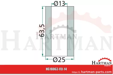 Tuleja 13 x 25 x 63,5 mm 1101016