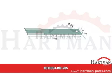 Nóż prosty H401-040, 401040