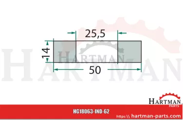Tuleja 25,5 x 50 x 14 mm DC012S