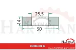 Tuleja 25,5 x 50 x 14 mm DC012S
