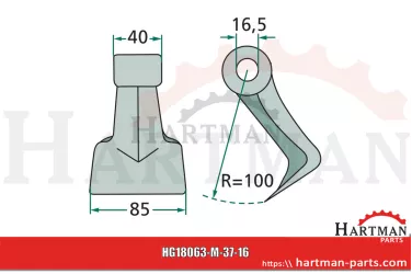 Bijak młotkowy M07400950R, M07400950, 07400950