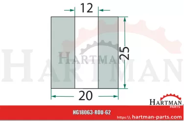 Tuleja 12 x 20 x 25 mm 88.63