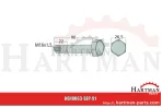 Śruba M16 x 1,5 x 90 mm 10.9 długość gwintu - 22 mm SW - 27 mm